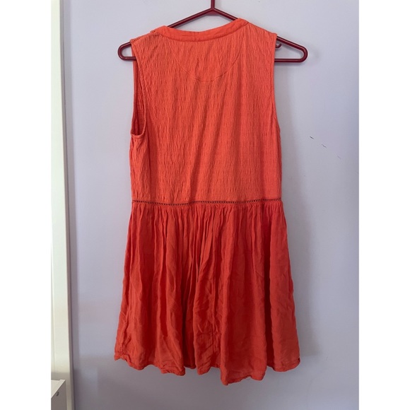 - Anthropologie Nia Orange/pink  Tunic Button Up - Picture 5 of 5